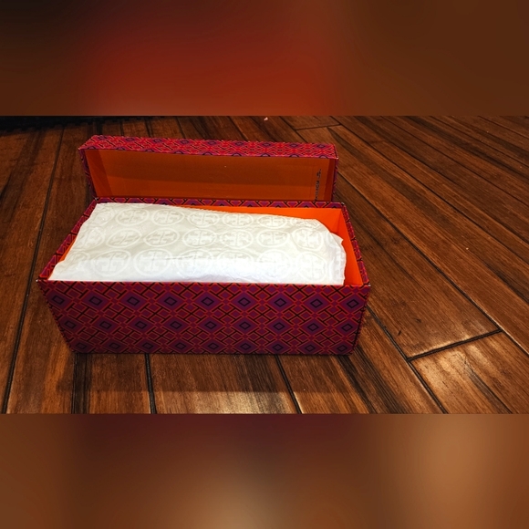 **NIB**Tory Burch Color Block Leather Espadrille, Ivory Desert Bloom/Navy Nappa - Picture 5 of 9